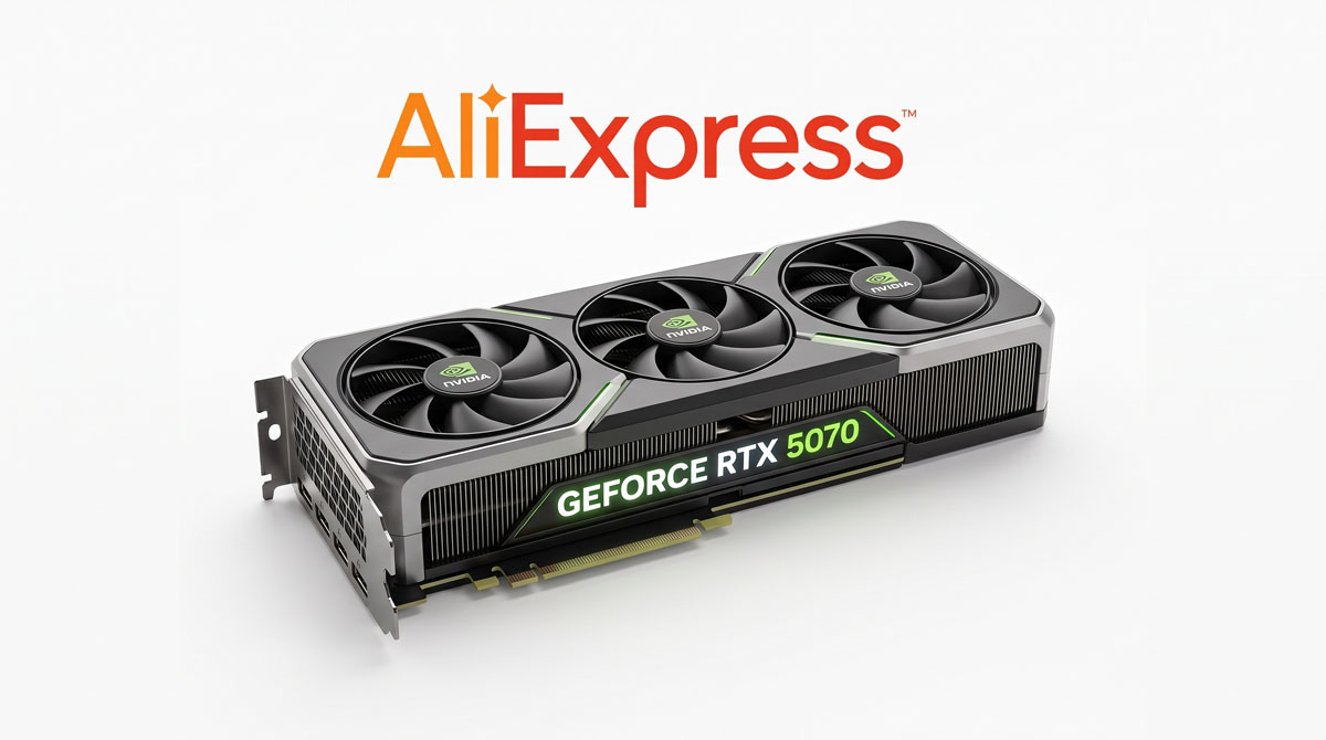 NVIDIA GeForce RTX 5070 modeļi vietnē AliExpress